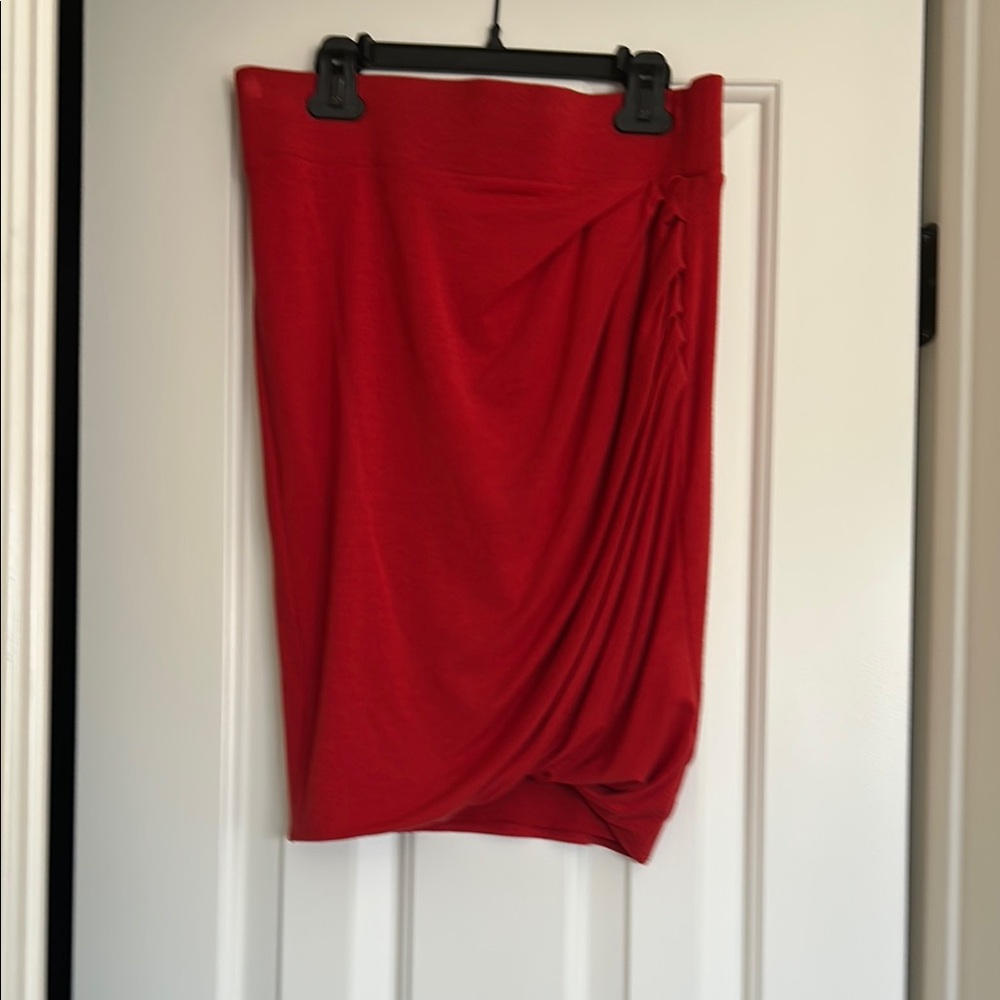 Elegant Red Women's Skirt by Helmut Lang